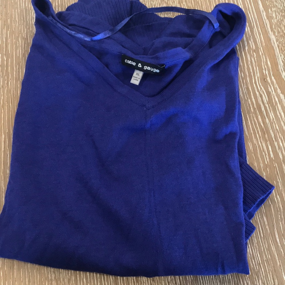 Royal Blue V neck lightweight sweater